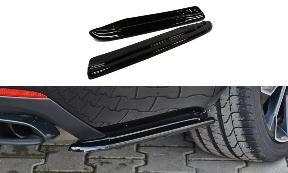 Heck Ansatz Flaps Diffusor Passend Für Diffusor Passend Für SKODA OCTAVIA III RS Vor FL/FL Schwarz Hochglanz Schwarz Hochglanz