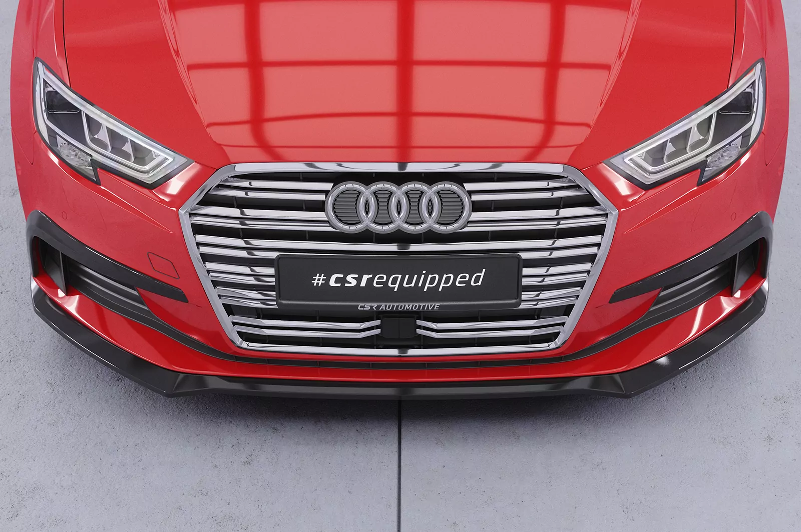 Cup-Spoilerlippe mit ABE für Audi A3 8V CSL857 Schwarz Strukturiert