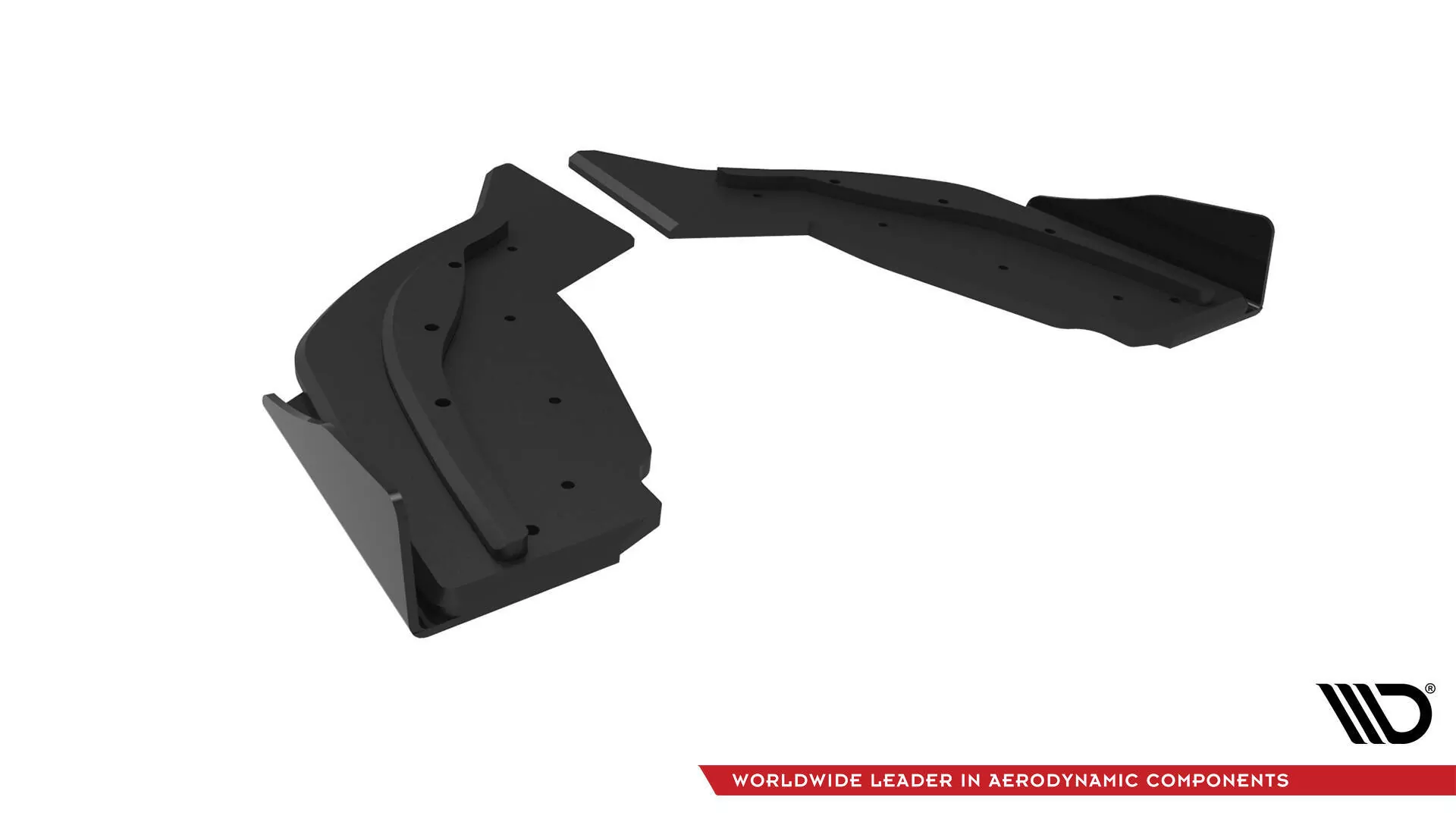 Street Pro Heck Ansatz Flaps Diffusor V.2 +Flaps Für V.2 BMW 1er F40 M-Paket / M135i Schwarz Hochglanz