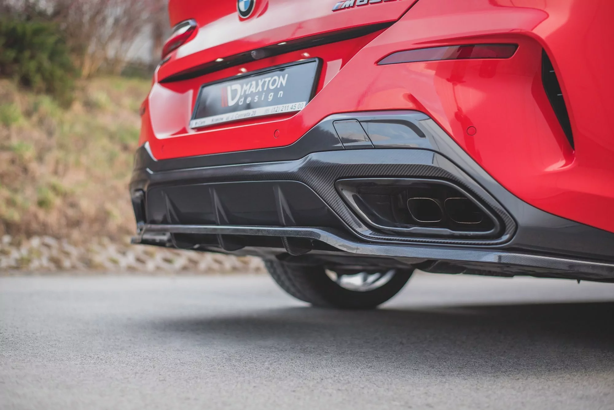 Mittlerer Diffusor Heck Ansatz Passend Für Im DTL Look Passend Für Bmw M850i G15 Schwarz Hochglanz Schwarz Hochglanz