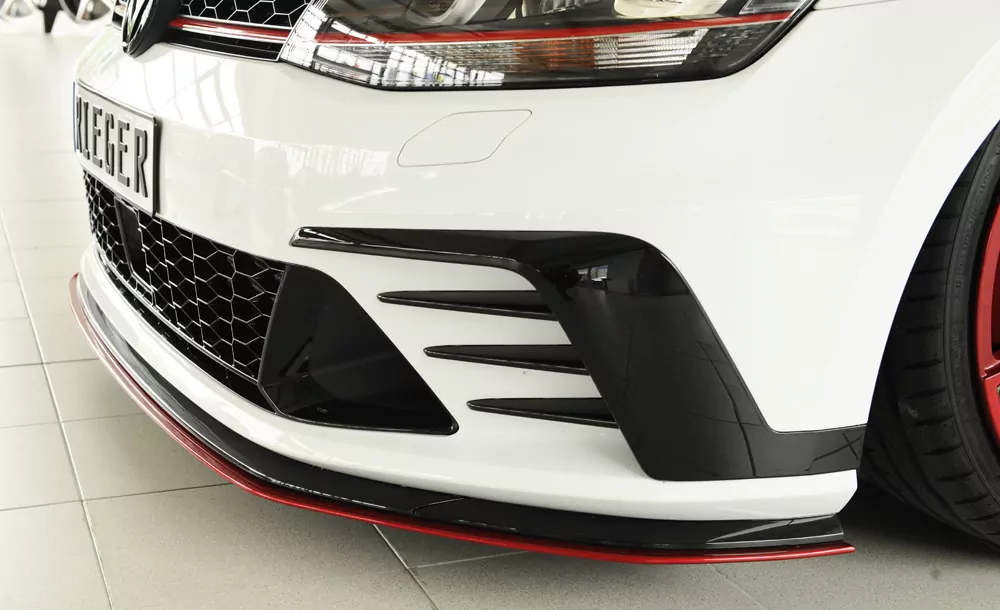 Rieger Spoilerschwert nur für GTI Clubsport für VW Golf 7 GTI Clubsport | 5-tür. 02.16- für orig. Frontschürze