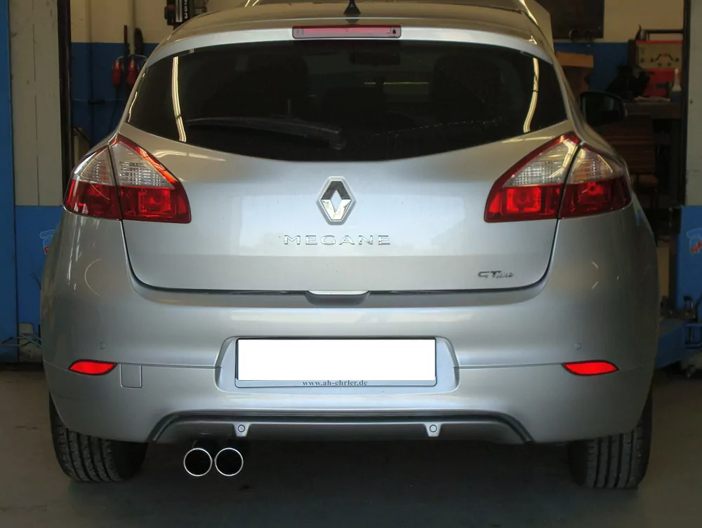 Renault Megane III Schrägheck/ Coupe  Endschalldämpfer - 2x80 Typ 12