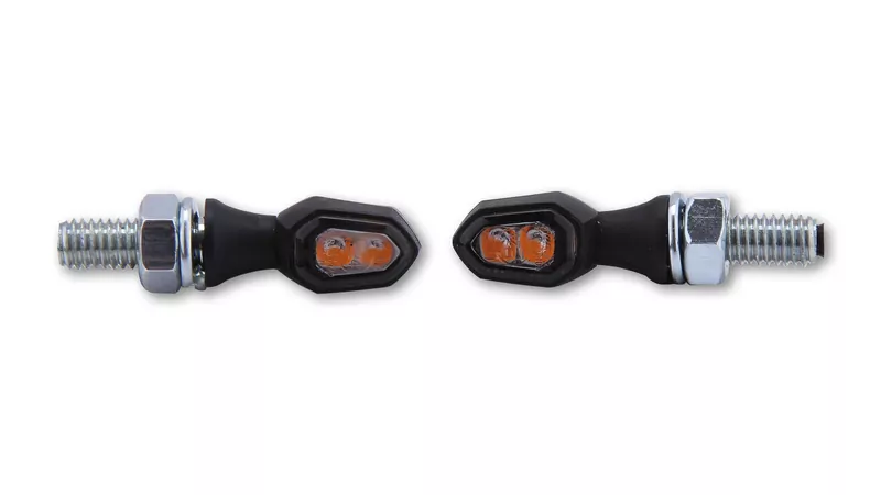 SHIN YO Crumb LED Blinker Schwarz/Getönt E-Geprüft (Paar)