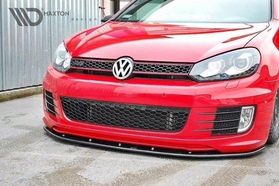 Front Ansatz Passend Für V.2 Passend Für VW GOLF 6 (FÜR GOLF GTI 35TH) Schwarz Hochglanz Schwarz Hochglanz