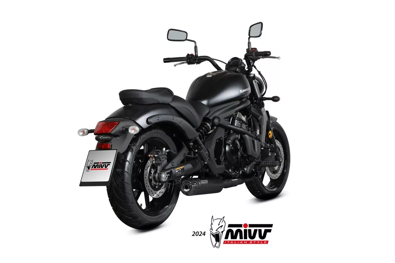 MIVV HR-1 Edelstahl Schwarz KAWASAKI VULCAN S 17-23