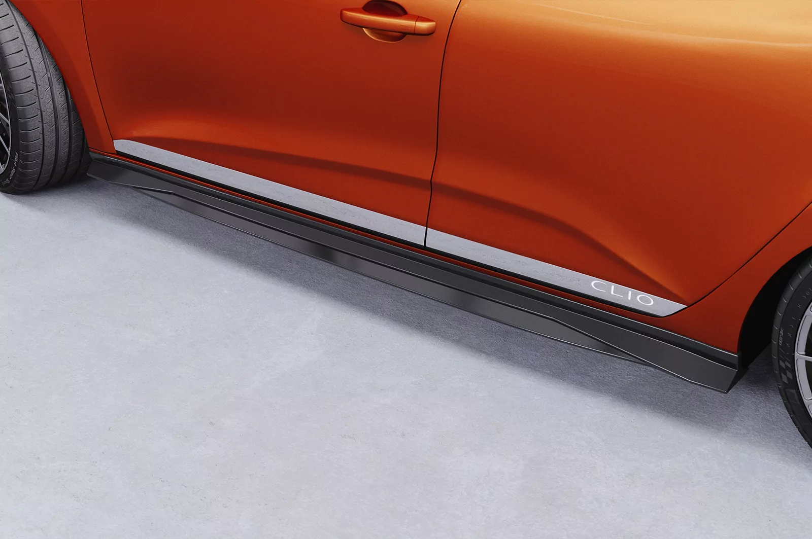 Seitenschweller für Renault Clio 5 SS536 Schwarz Strukturiert