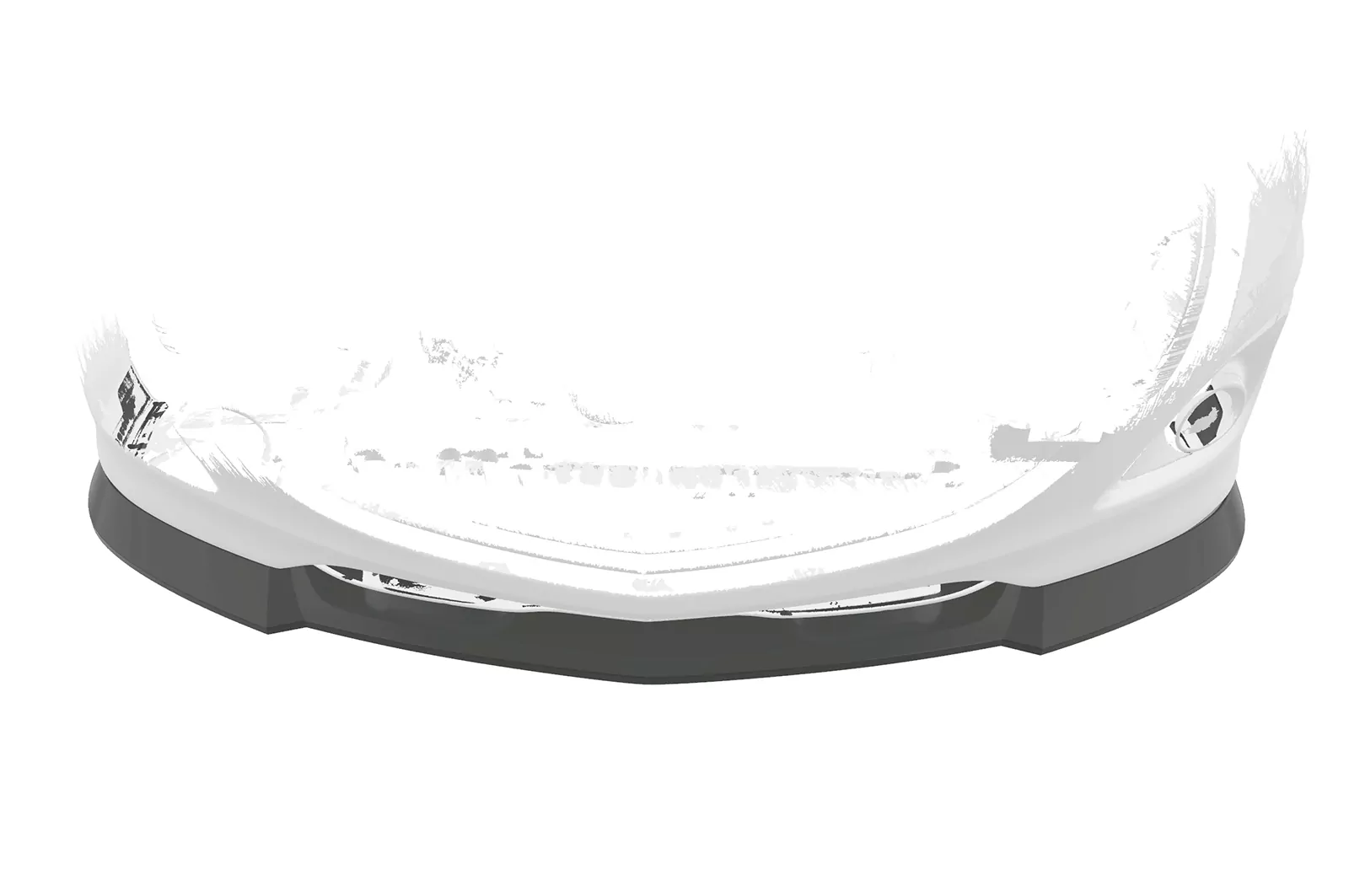 Cup-Spoilerlippe mit ABE für Mazda 3 (Typ BL) MPS CSL650 Schwarz Strukturiert