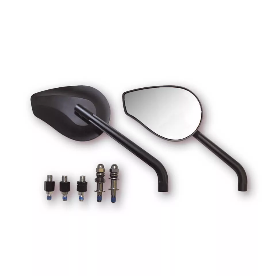 HIGHSIDER pro Handlebar Mirror Phoenix 1 Black (Pair)