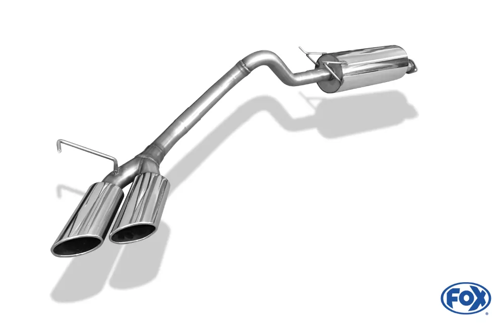 Ford Ranger 2011-08/2015 - 4x4 - Doppelkabine Endschalldämpfer Sidepipe, Ausgang an der rechte Fahrzeugseite hinter dem Hinterrad  - 2x115x85 Typ 38