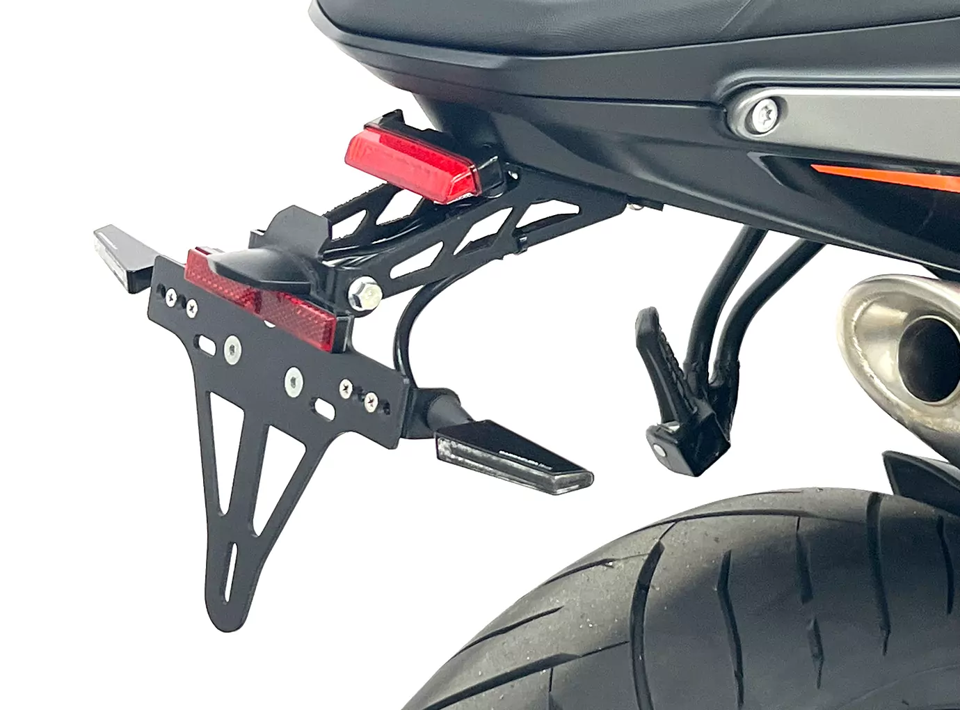 alpha Technik Kennzeichenhalter für KTM 790 Duke, Modelljahr 2018 - 2020, und 890 Duke, Modelljahr 2021-, Typ KTM 790 Duke