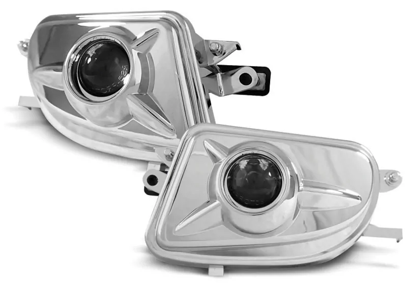Fog Lights Chrome Fits Mercedes W210 06.99-03.02 / Clk / Slk    
