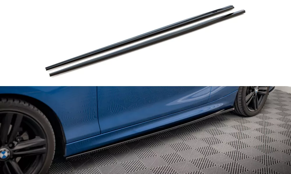 Seitenschweller Ansatz Für BMW 2 M-Paket F22 Schwarz Hochglanz