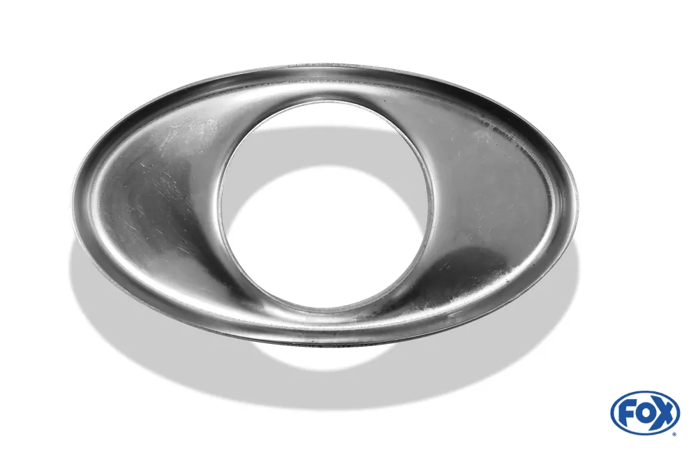 Deckel aufgestellt für Endrohr oval  160x90mm - Loch: 63mm