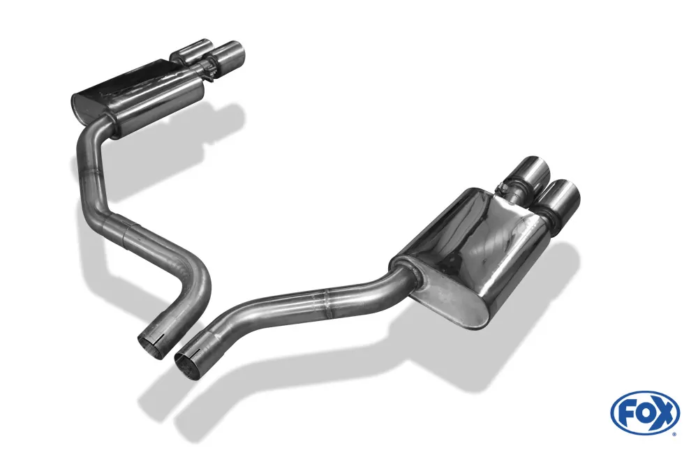 Audi S8 Typ 4H mit Abgasklappen  Endschalldämpfer rechts/links zweiflutig - 2x100x77 Typ 38 rechts/links