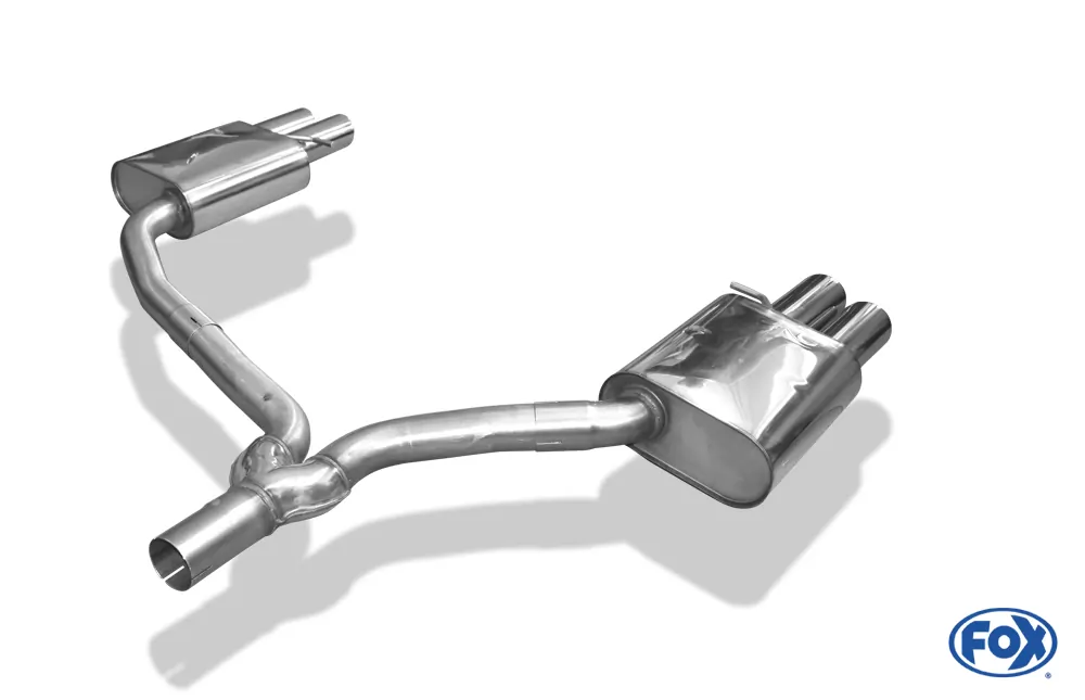 Audi A5 8T Coupe + S-Line  Endschalldämpfer rechts/links zweiflutig inkl. Y-Adapterrohr Ø65mm innen - 2x88x74 Typ 32 rechts/links