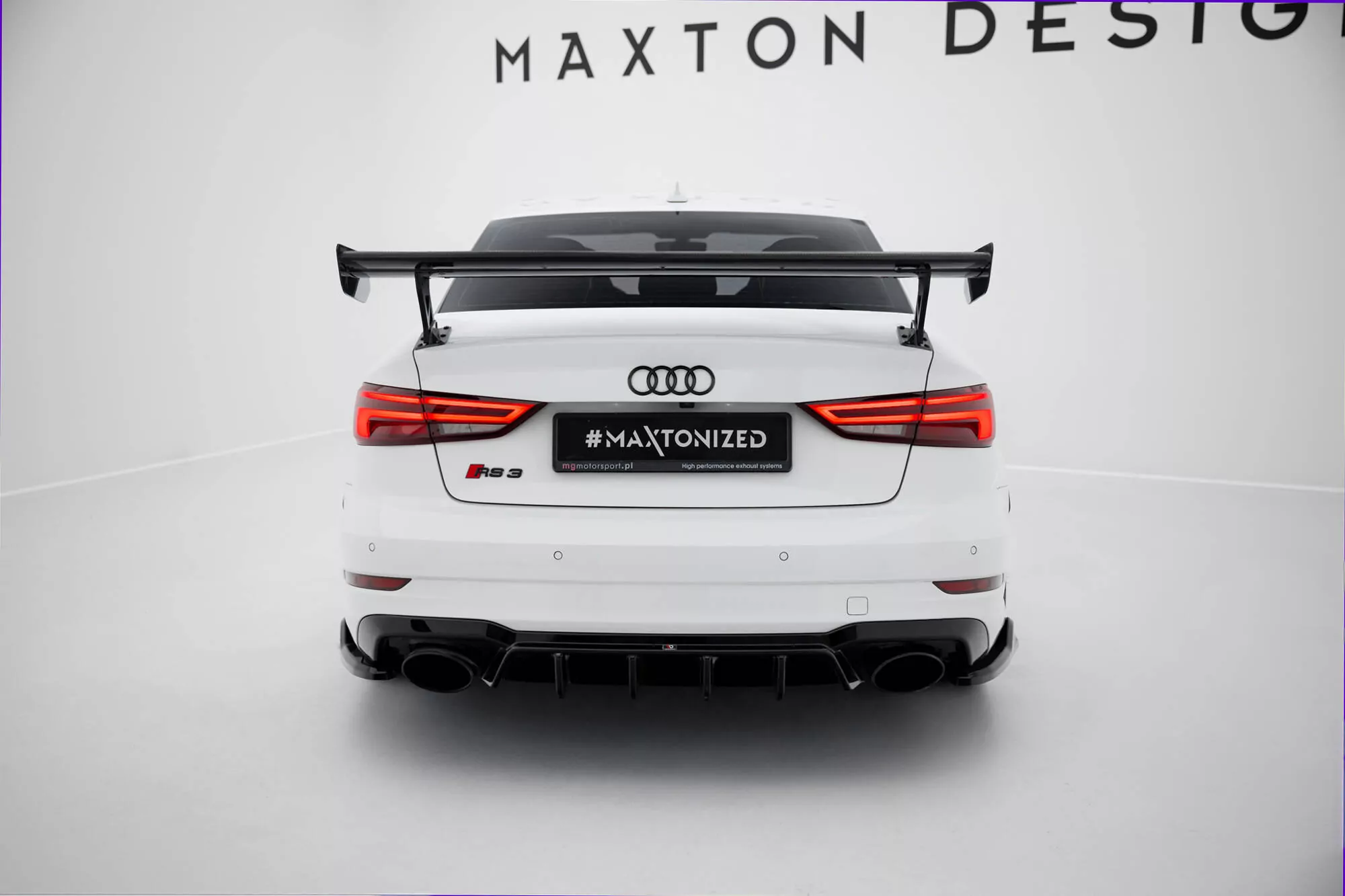 Carbon Spoiler With External Brackets Uprights  Audi A3 / A3 S-Line / S3 / RS3 Limousine 8V / 8V Facelift