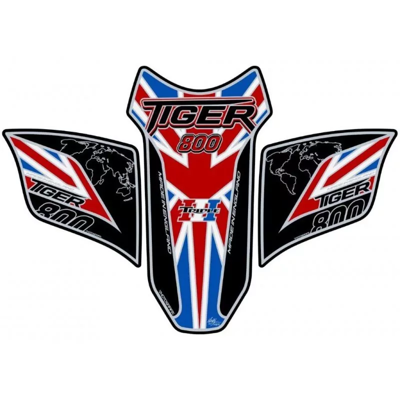 Motografix Triumph Tiger 800 3D Gel Tank Pad Protector TT029KUJ
