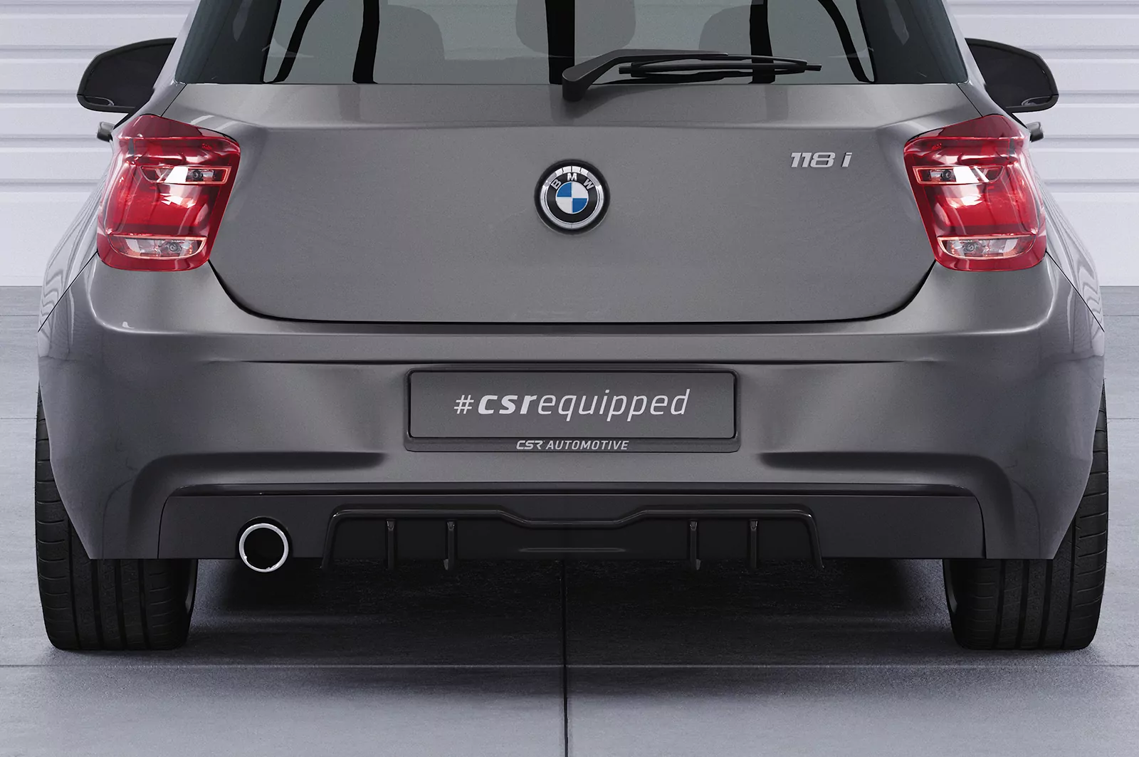 Heckansatz für BMW 1er F20 / F21 HA433 Schwarz Strukturiert