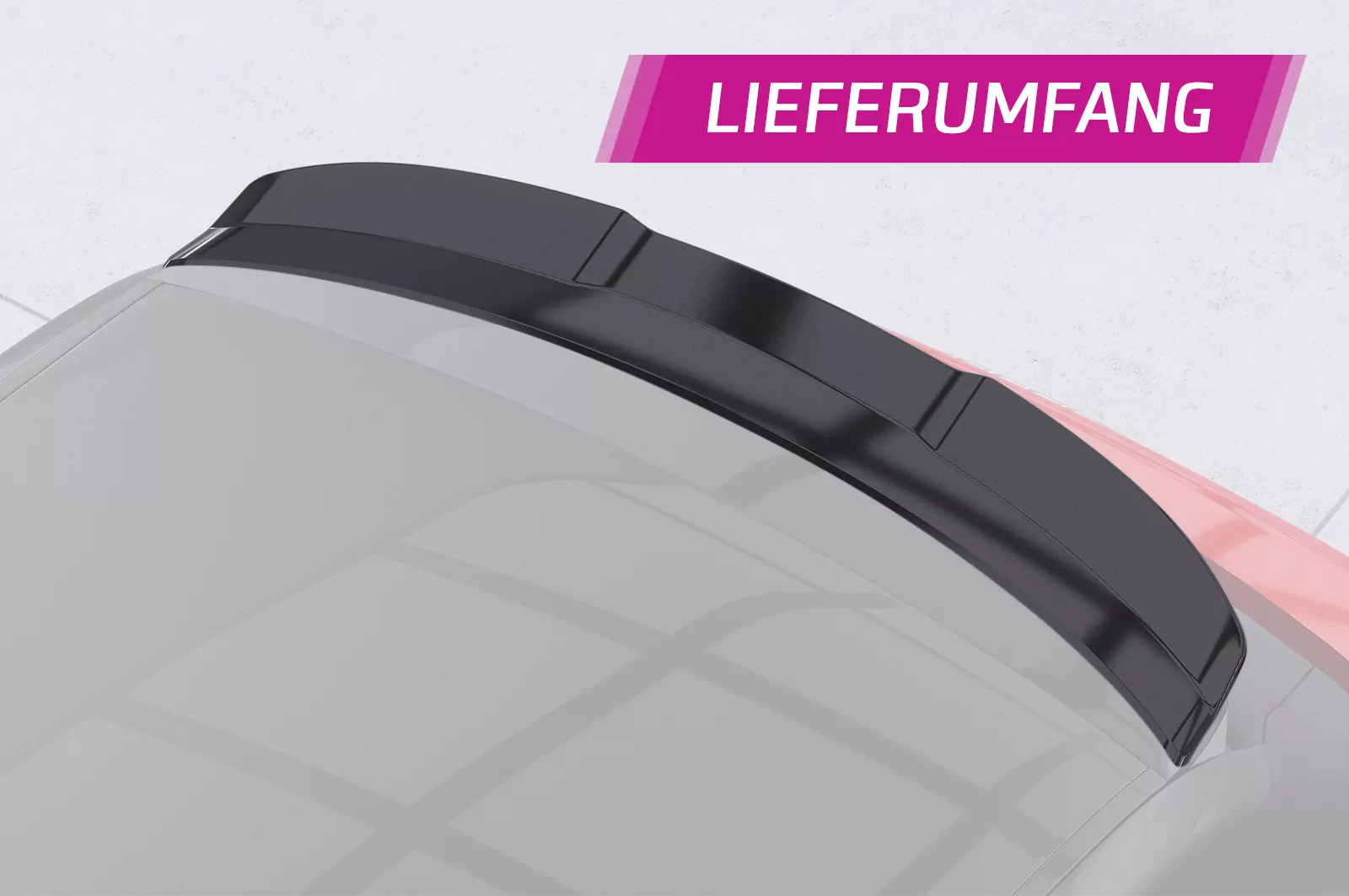 Heckflügel mit ABE für Audi A1 (8X) S-Line HF039 Schwarz Strukturiert