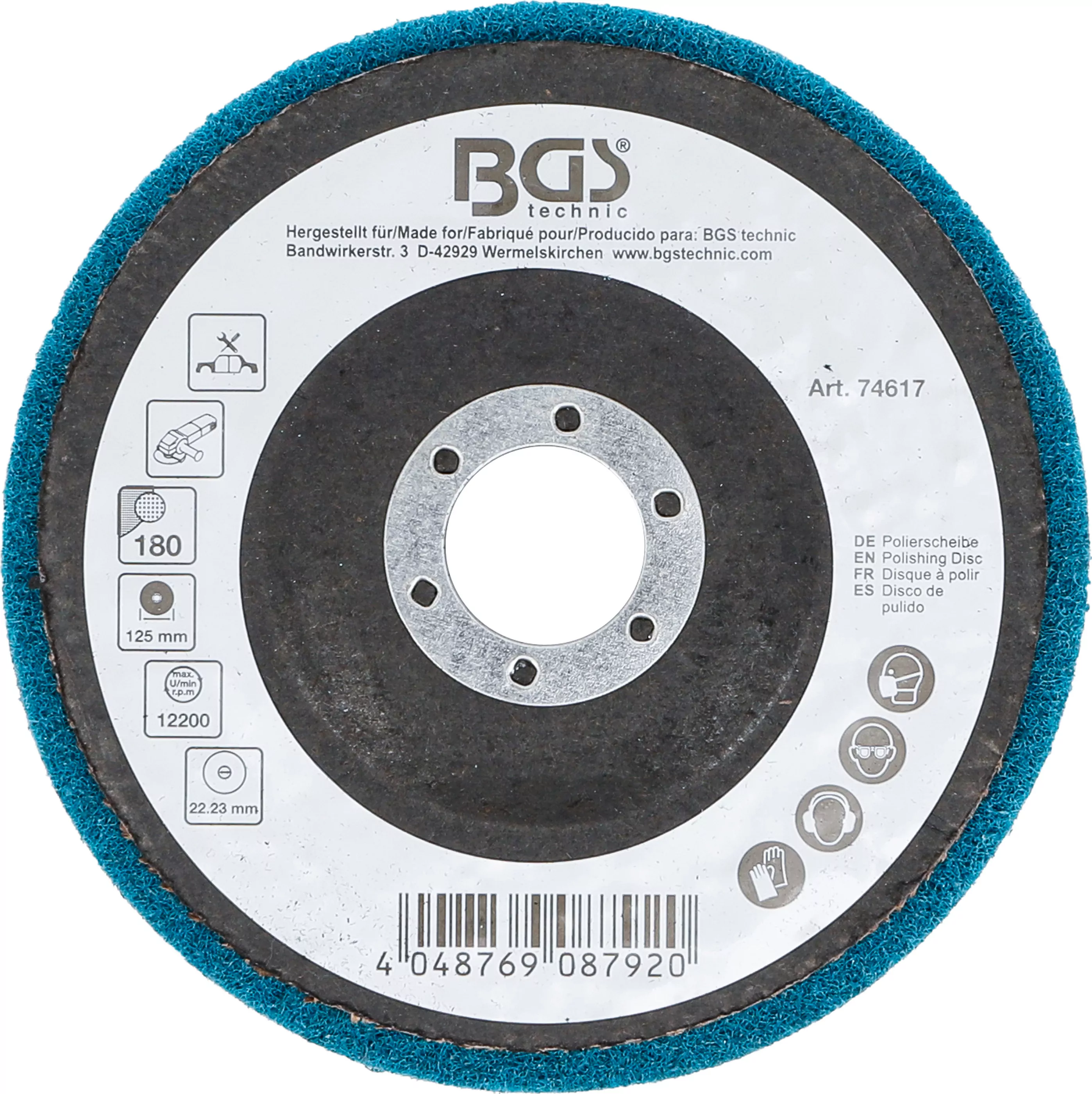 Polierscheibe | Aluminiumoxid | Ø 125 mm | Körnung 180