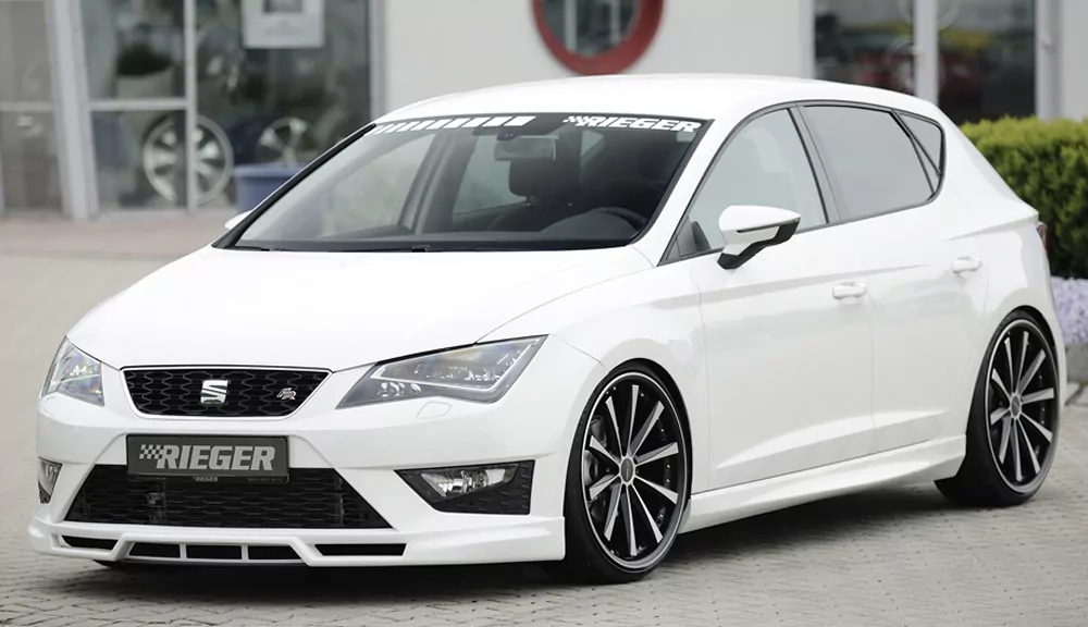 Rieger Spoilerlippe für Seat Leon Cupra (5F) - 5-tür. (ST/Kombi) 03.14-12.16 (bis Facelift) carbon optik