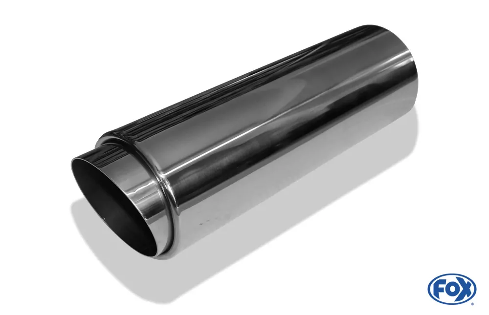 Anschweißendrohr Typ 27 - Racing Design  Ø 90mm außen - 70mm innen an der Vorderseite/ Länge: 330 mm / Einsatz: 90mm lang