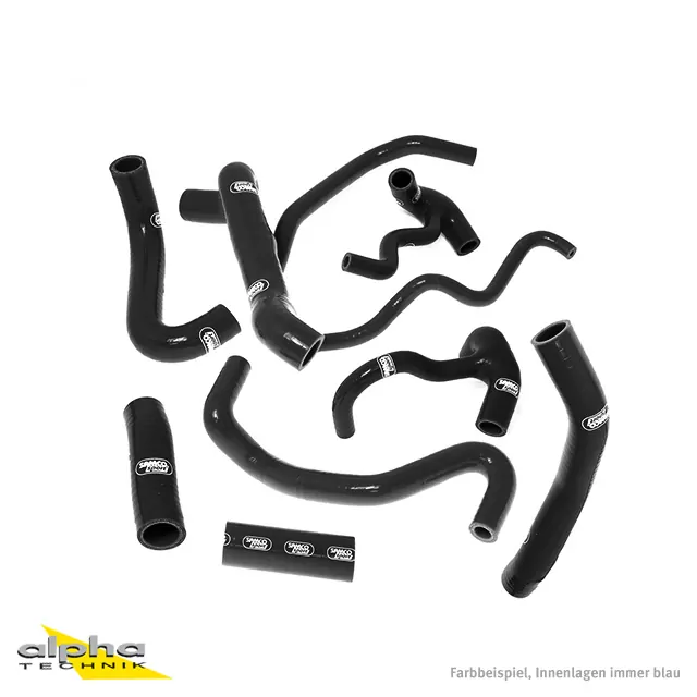 SAMCO SPORT Siliconschlauch Kit schwarz für Ducati Streetfighter 848 S Streetfighter S Modelljahr 2009-2015