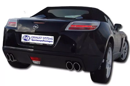 Opel GT  Endschalldämpfer quer Ausgang rechts/links - 2x115x85 Typ 38 rechts/links