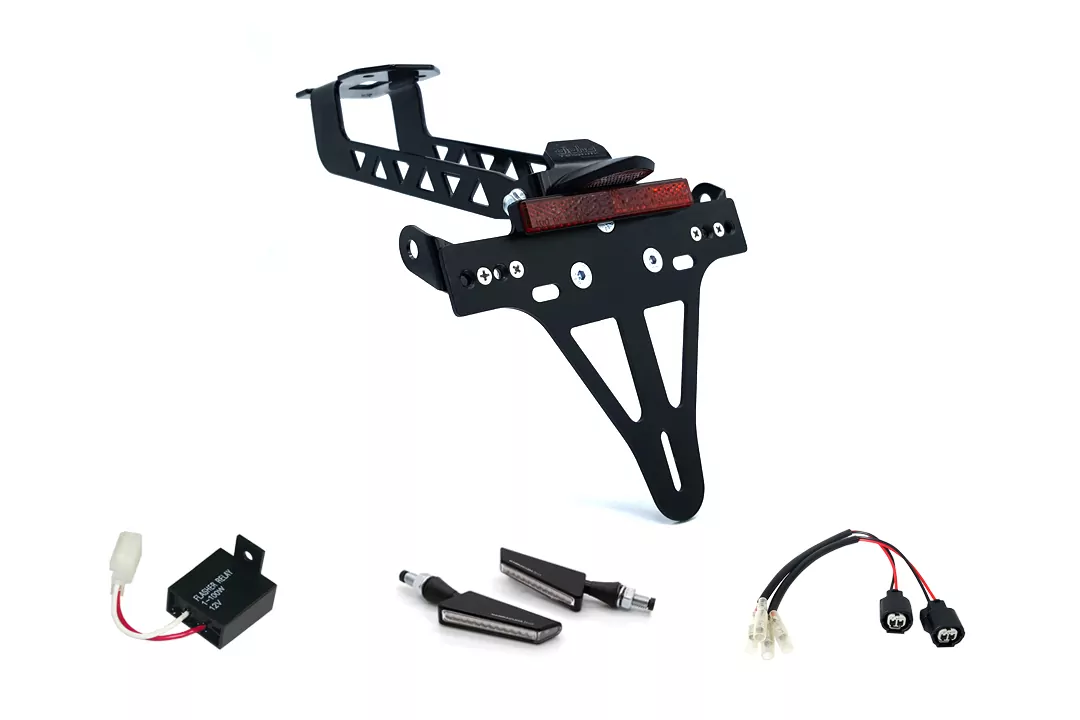 Kennzeichenhalter-Blinker-Kit BSQN für Kawasaki Versys 1000 ab Modelljahr 2019 (Hinten)