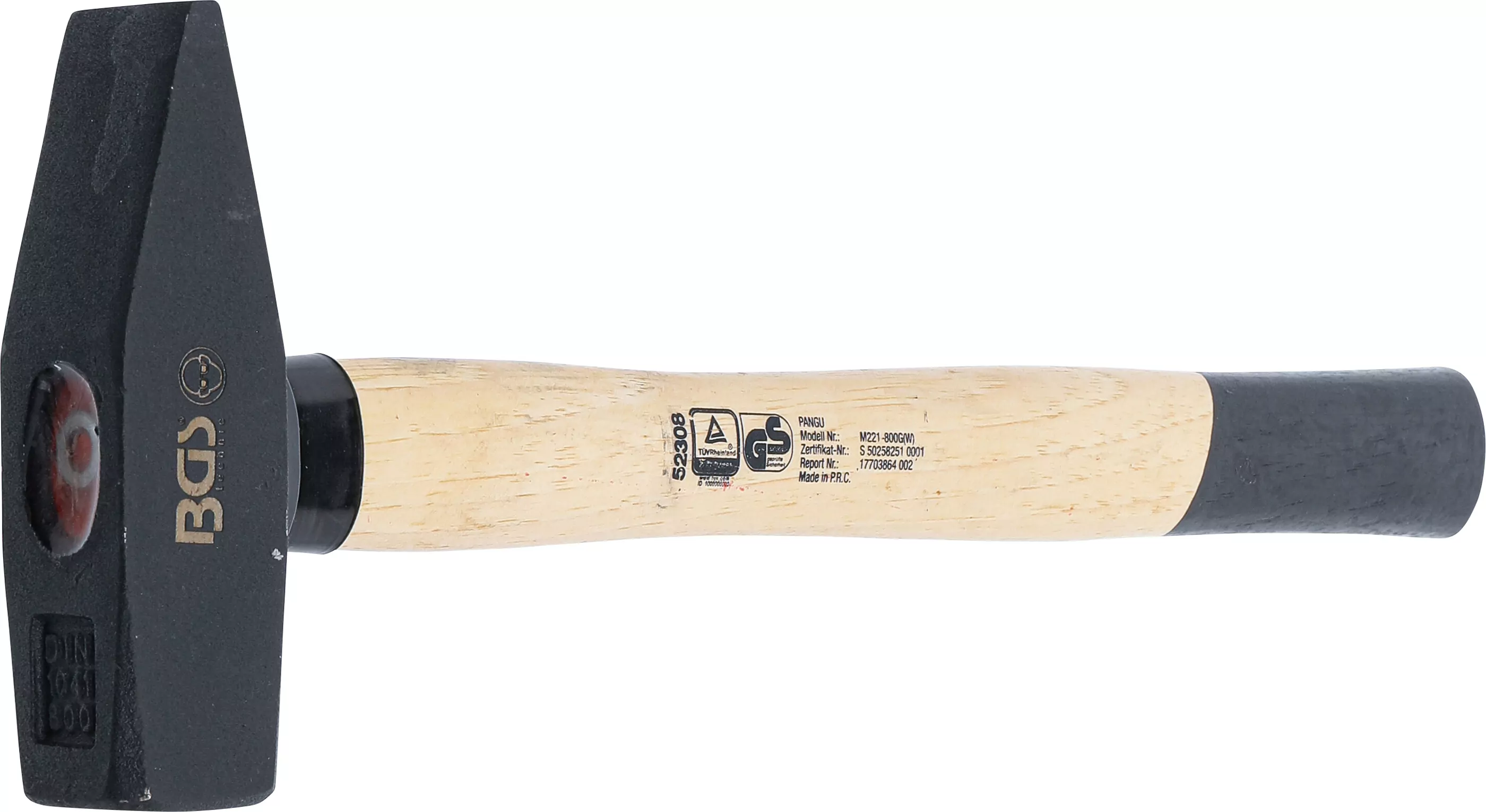 Schlosserhammer | Hickory-Stiel | DIN 1041 | 800 g