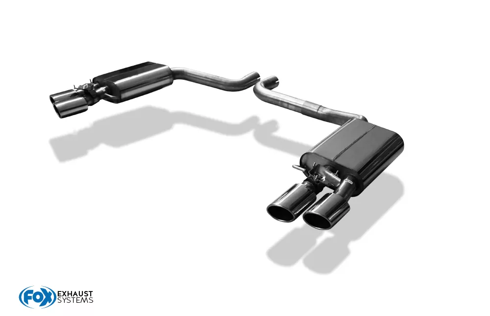 Audi S8 Typ 4H mit Abgasklappen  Endschalldämpfer rechts/links zweiflutig - 2x100x77 Typ 38 rechts/links