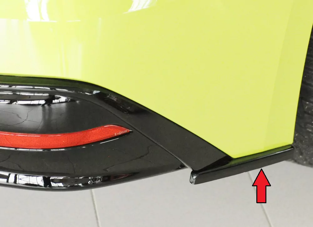 Rieger Heckschürzenansatz seitlich rechts glanz schwarz für Skoda Enyaq iV RS (NY) SUV (5AZ) 07.21-