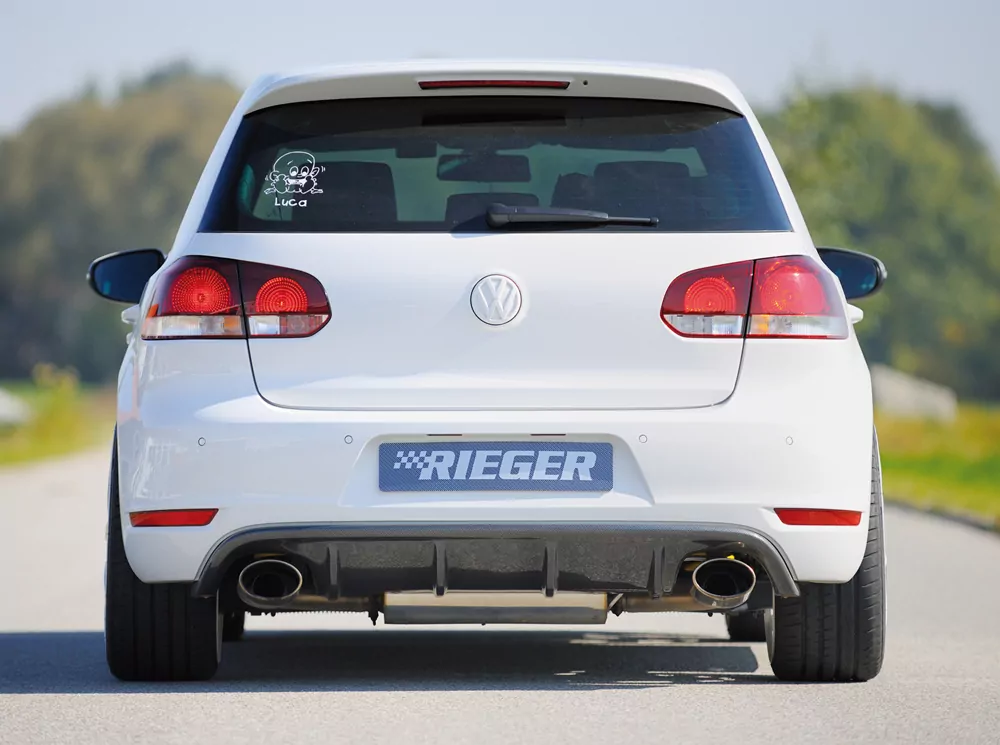 Rieger Heckeinsatz für VW Golf 6 GTI - 3-tür.   carbon optik