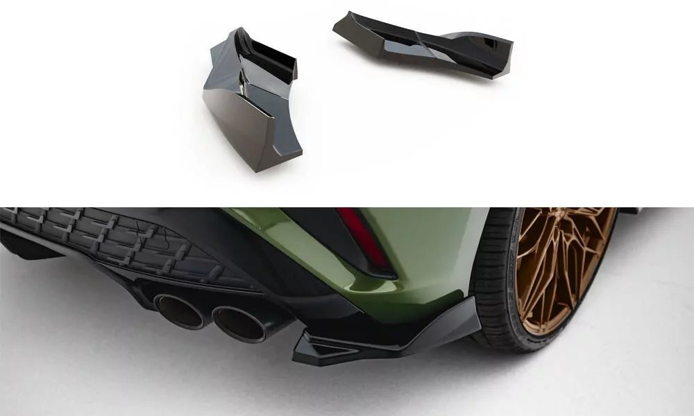 Heck Ansatz Flaps Diffusor V.2 Für Audi S3 Sportback Facelift Schwarz Hochglanz