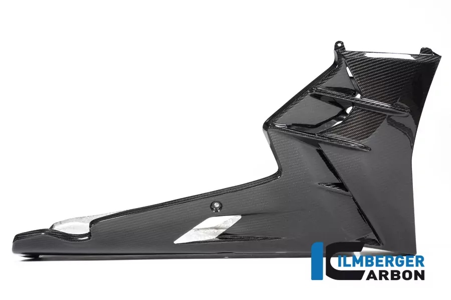 Ilmberger Carbon Motorspoiler komplett lange Version glanz für Aprilia Tuono V4 2021-