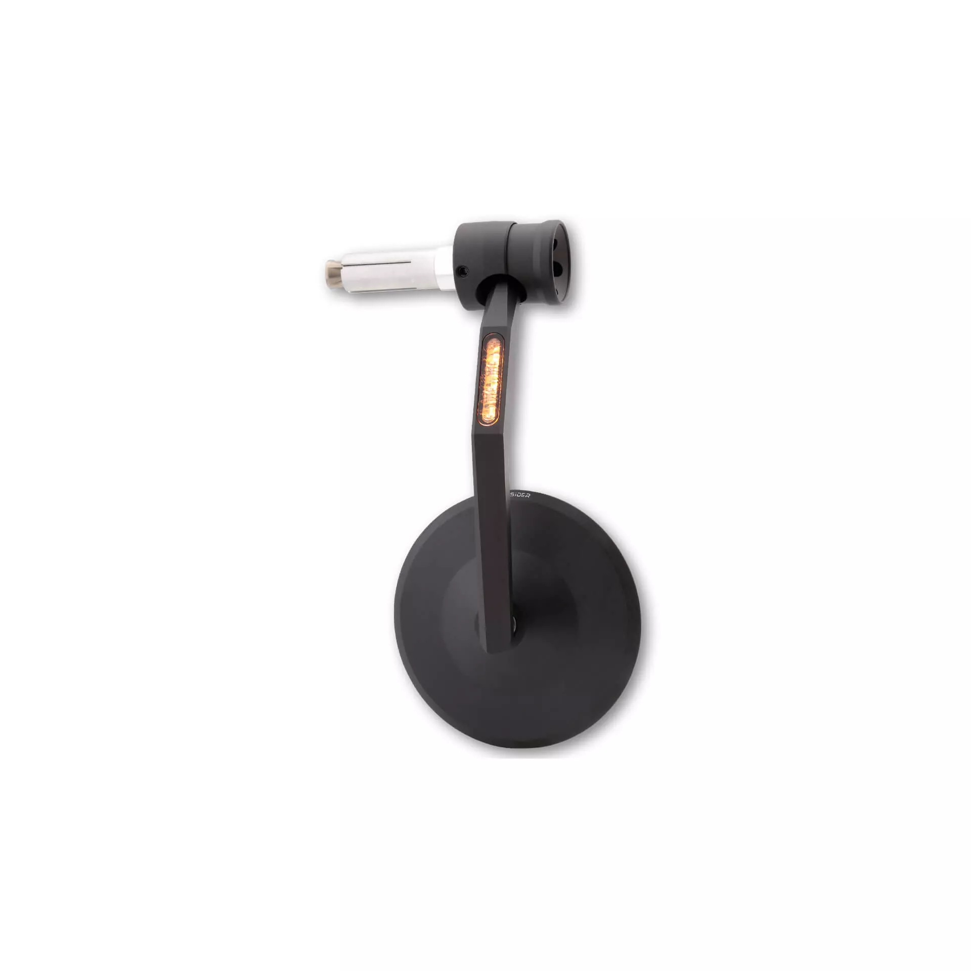 HIGHSIDER pro Lenkerendenspiegel Montana-RIM Schwarz Mit LED Blinker/Positionslicht (1Stck.)