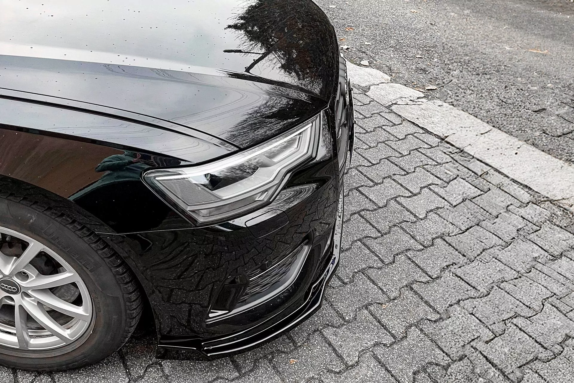Cup Frontspoilerlippe mit Wings für Audi A6 4K C8 ab Bj. 2018-2023