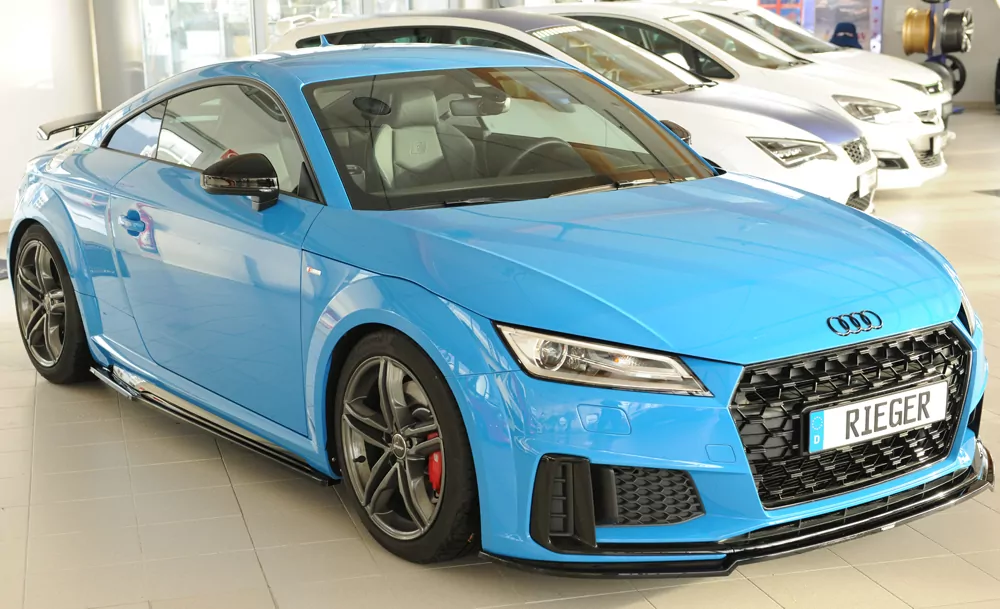 Rieger Seitenschweller rechts ansatz (ca. 19mm) matt schwarz für Audi TTS (8J-FV/8S) Coupé 09.18- (ab Facelift)