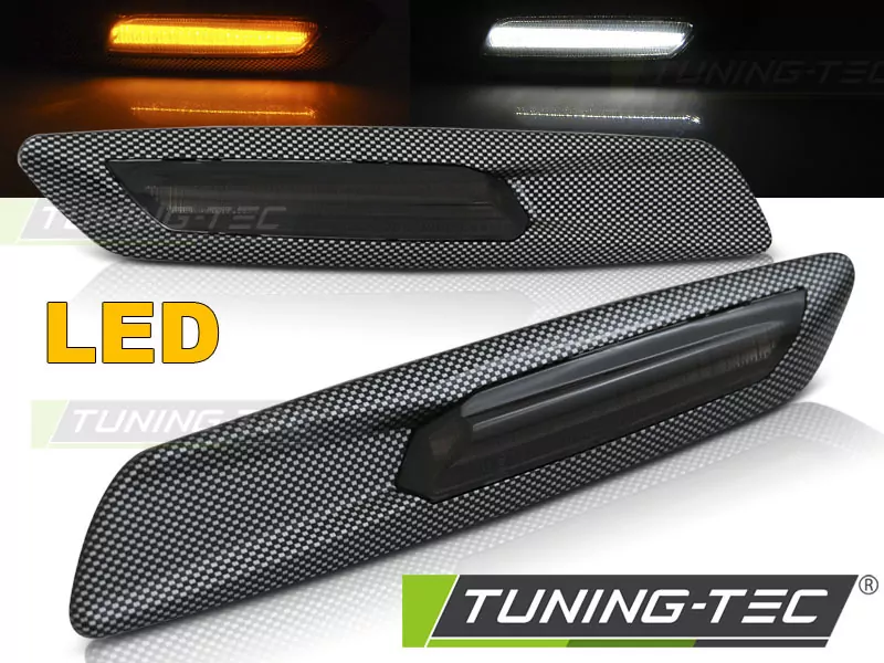 Side Direction Smoke Led Carbon F10 Style Fits Bmw E60/ E90/ E92/ E82