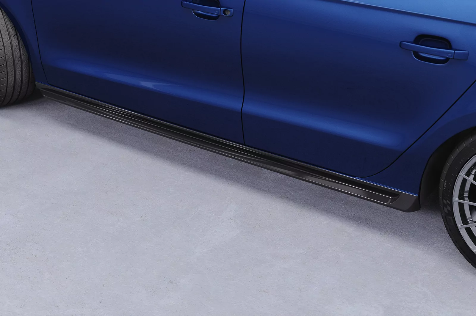 Seitenschweller für Audi A1 (8X) SS524 Schwarz Strukturiert