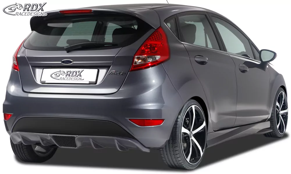 RDX Heckansatz für FORD Fiesta MK7 JA8 JR8 (2008-2012 & Facelift 2012+) Heckeinsatz Heckblende Diffusor