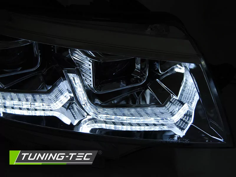 Headlights Tube Light Chrome Drl Seq Fits Vw T6.1 20-
