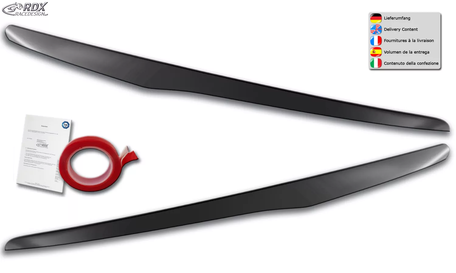 RDX Scheinwerferblenden für FORD B-Max JK8 (2012-2017) Böser Blick