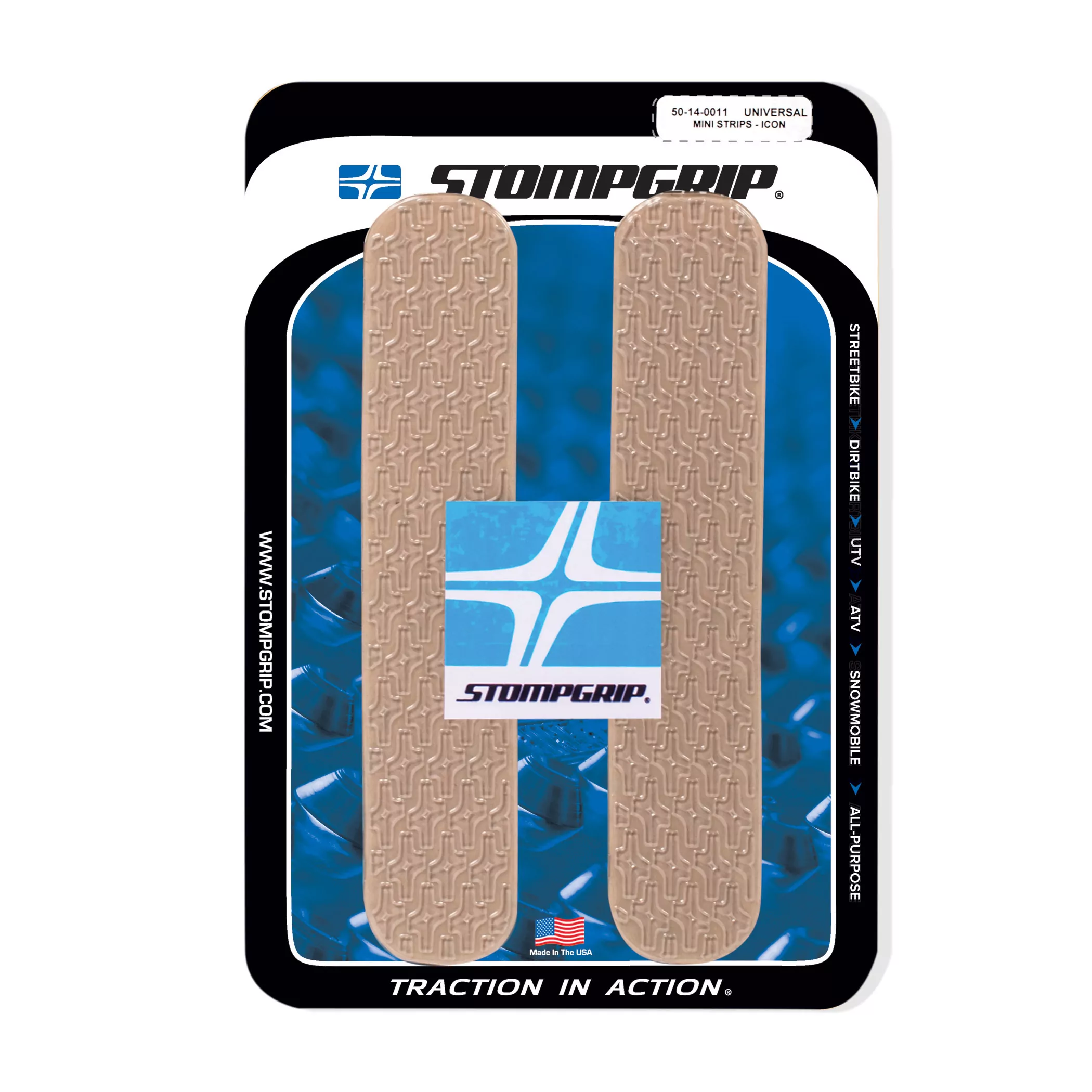 Stompgrip Traction Pad Icon Universal Rahmen Leiste (2 Stück) ca. 210 mm x 45 mm rechteckig Klar