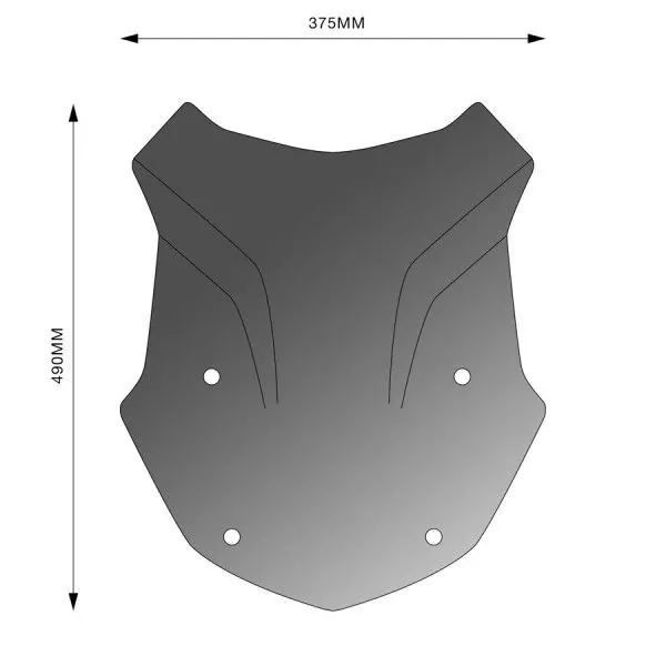 Barracuda Windschild Aerosport Plexiglas für BMW R1250GS rauchgrau