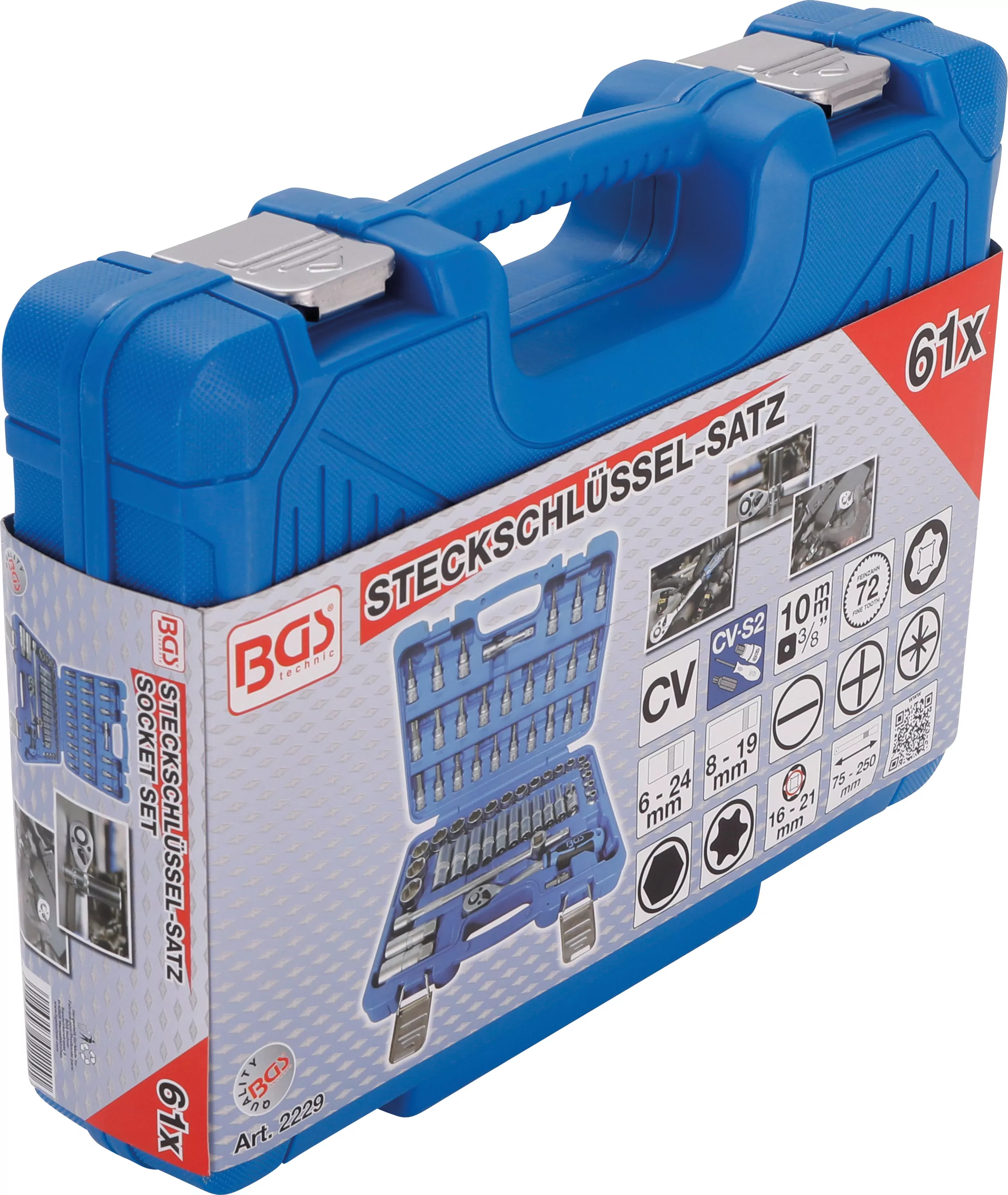 Steckschlüssel-Satz | Antrieb 10 mm (3/8") | 61-tlg.