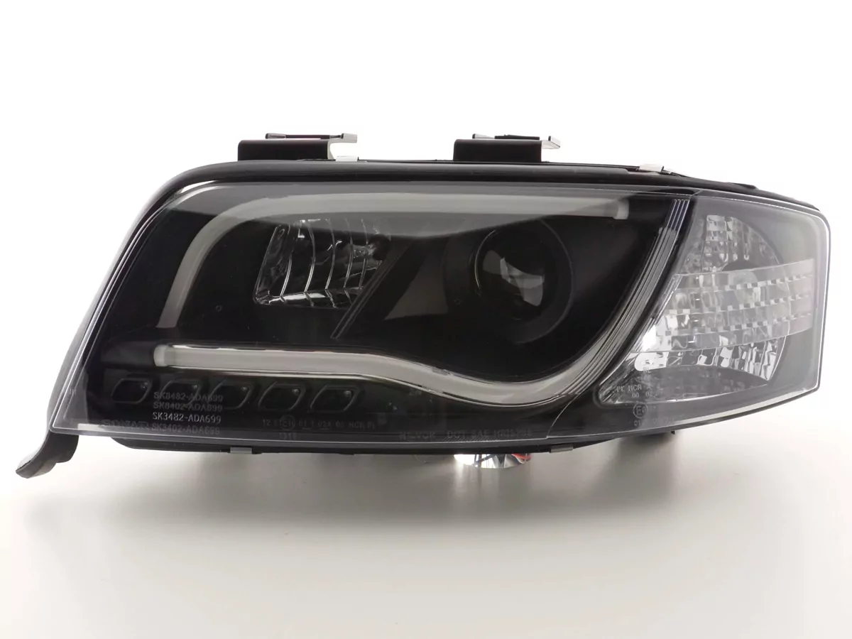 Scheinwerfer Set Daylight LED TFL-Optik Audi A6 Typ 4B Bj. 01-04 schwarz