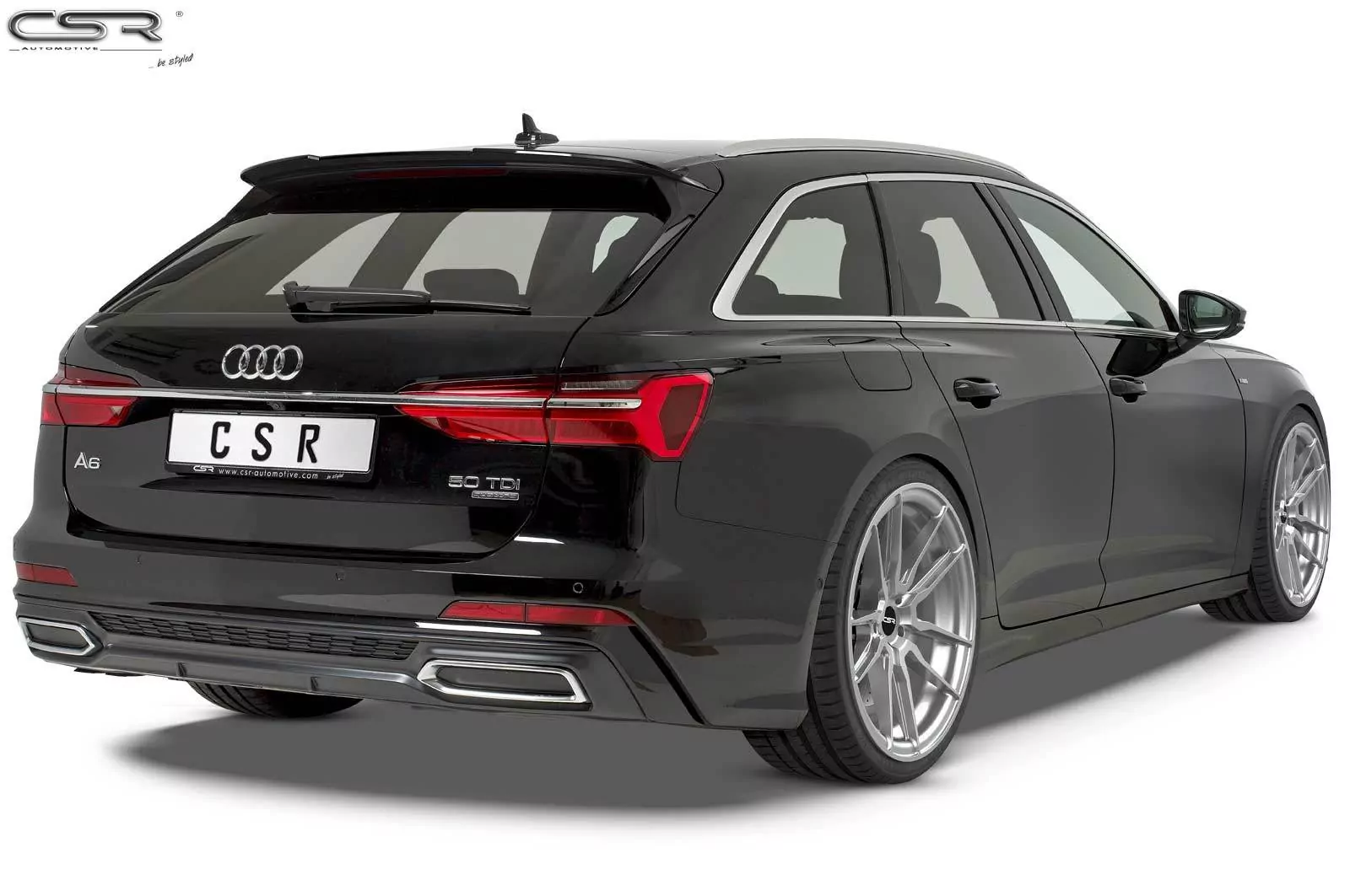 Heckflügel mit ABE für Audi A6 C8 Avant HF664-M Carbon Look (matt)