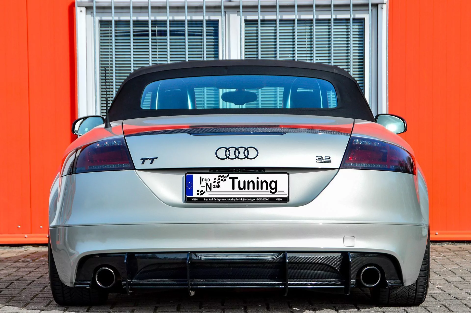 Gefräster Heckansatz aus ABS für Audi TT 8J 3.2 V6 S-Line