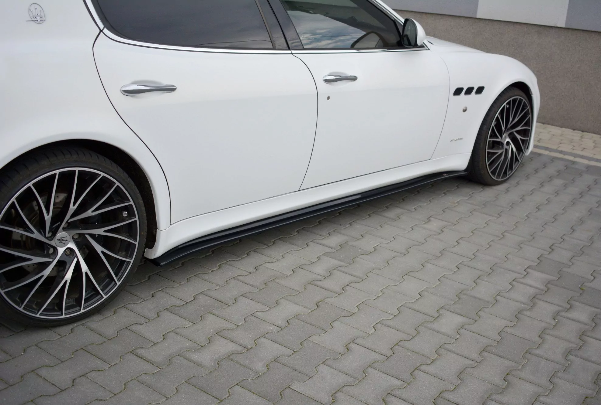 Seitenschweller Ansatz Passend Für Passend Für MASERATI QUATTROPORTE MK5 FL Schwarz Hochglanz Schwarz Hochglanz